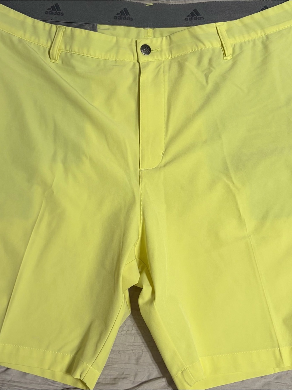 adidas Neon Yellow Performance Golf Shorts
